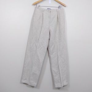 Lizsport Linen/Cotton Khaki Slacks Size 12
